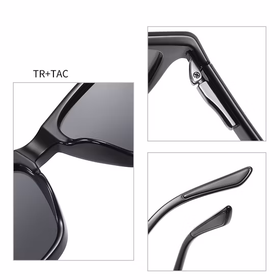 Fashion Square Big Frame Mirrored Lens Women Men Sun Glasses Flexible Hinge PC Competitive Polarized Sunglasses (WSP20126)