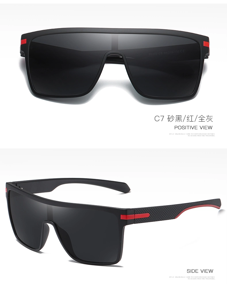 Newest Men′ S Large Frame Sun Glasses Trend Driving Polarized Sports Sunglasses